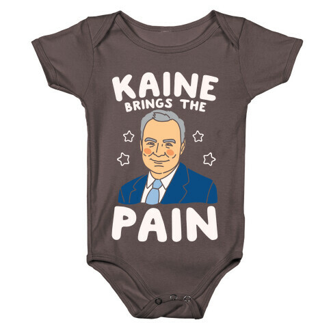 Kaine Brings The Pain White Print Baby One-Piece