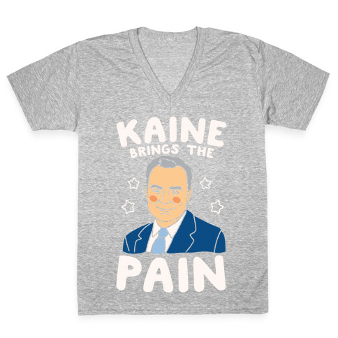 Kaine Brings The Pain White Print V-Neck Tee Shirt