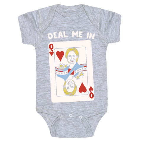Deal Me In White Print Baby One-Piece