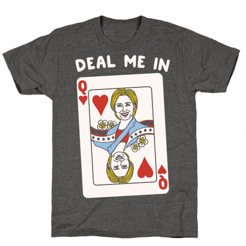 Deal Me In White Print T-Shirt