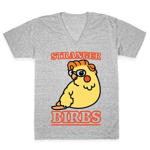 Stranger Birbs V-Neck Tee Shirt