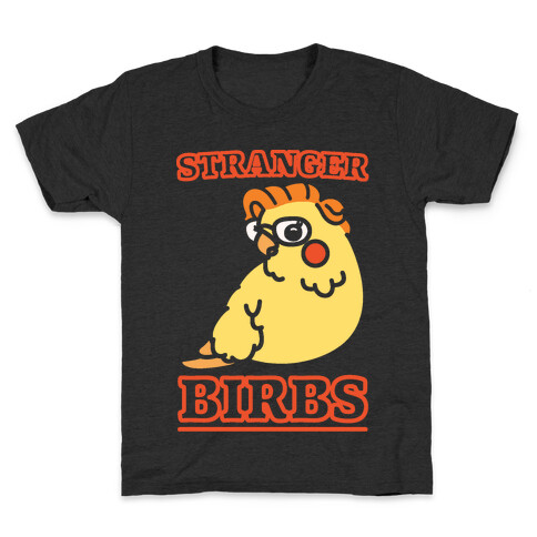 Stranger Birbs White Print Kids T-Shirt