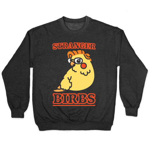 Stranger Birbs White Print Pullover