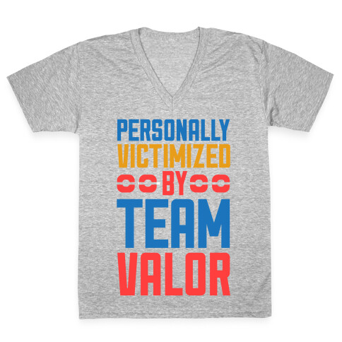 Personally Victimized By Team Valor V-Neck Tee Shirt