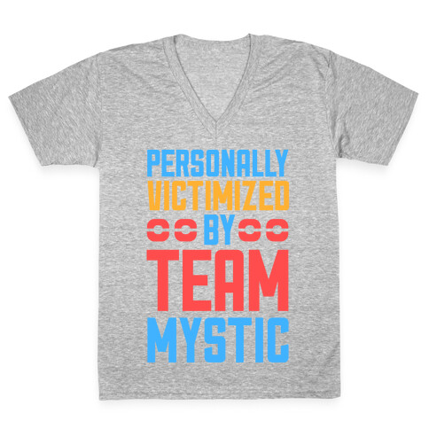 Personally Victimized By Team Mystic V-Neck Tee Shirt