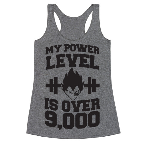 My Power Level is Over 9,000 Racerback Tank Top