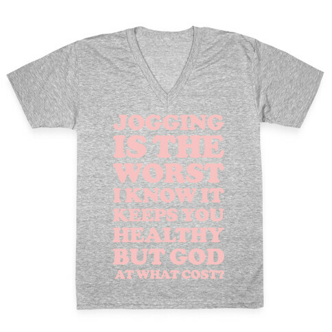 Jogging Is The Worst V-Neck Tee Shirt