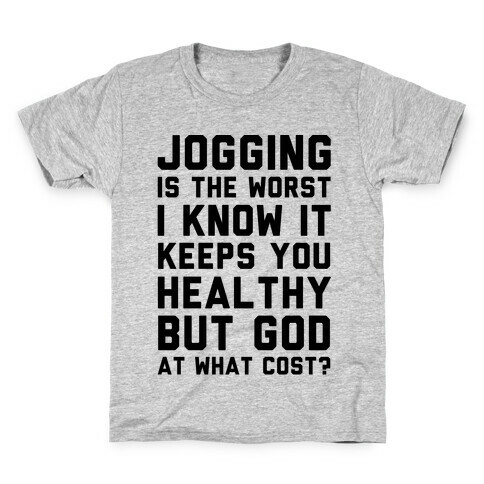 Jogging Is The Worst blk Kids T-Shirt