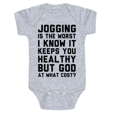 Jogging Is The Worst blk Baby One-Piece