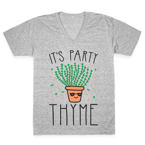 It's Party Thyme V-Neck Tee Shirt