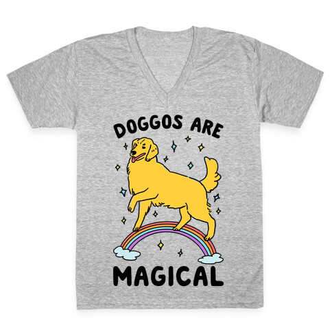 Doggos Are Magical V-Neck Tee Shirt