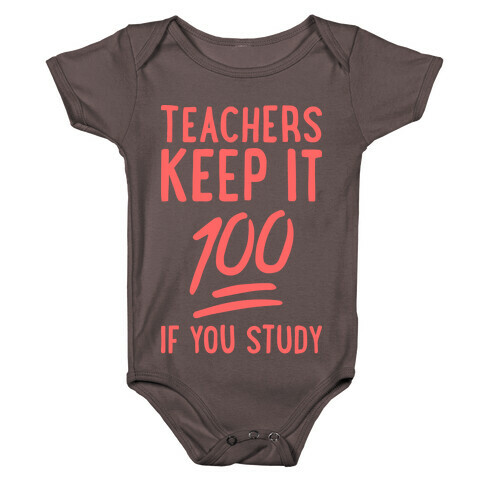 Teachers Keep It 100 (Red) Baby One-Piece