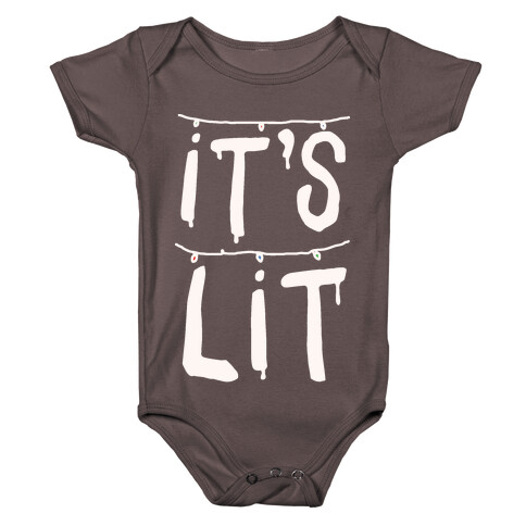 It's Lit Parody White Print Baby One-Piece