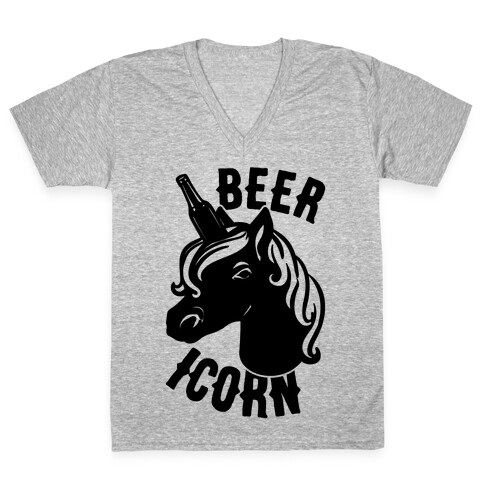 Beer-icorn  V-Neck Tee Shirt