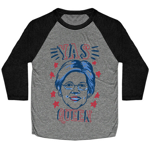 Yas Queen Elizabeth Warren Baseball Tee