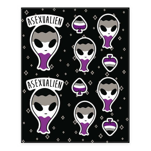 Asexualien Stickers and Decal Sheet