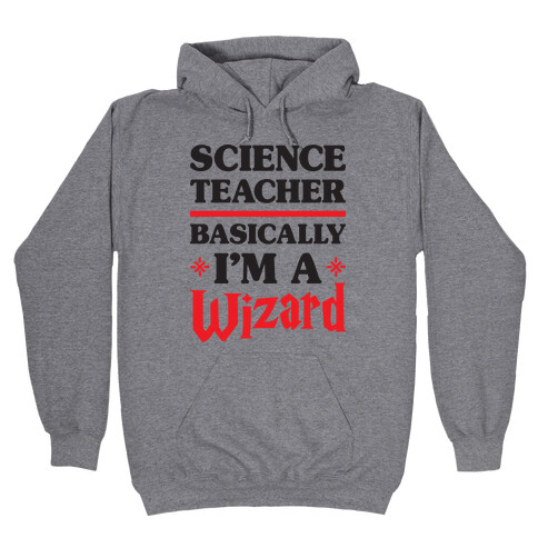 Science Teacher Basically I'm A Wizard Hooded Sweatshirt