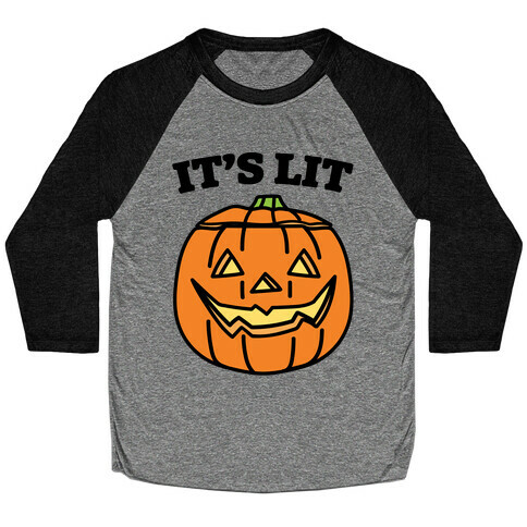 It's Lit Jack O' Lantern Baseball Tee