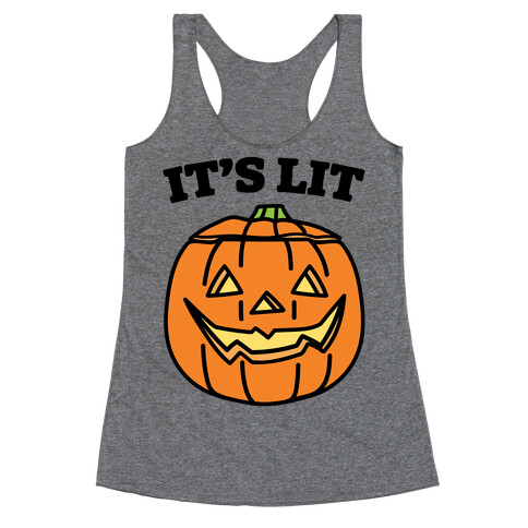 It's Lit Jack O' Lantern Racerback Tank Top