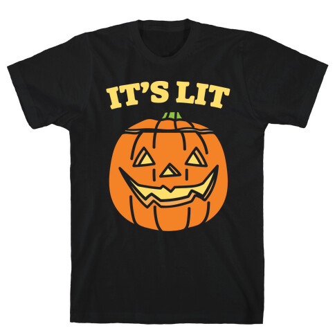 It's Lit Jack O' Lantern White Print T-Shirt