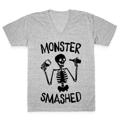 Monster Smashed V-Neck Tee Shirt