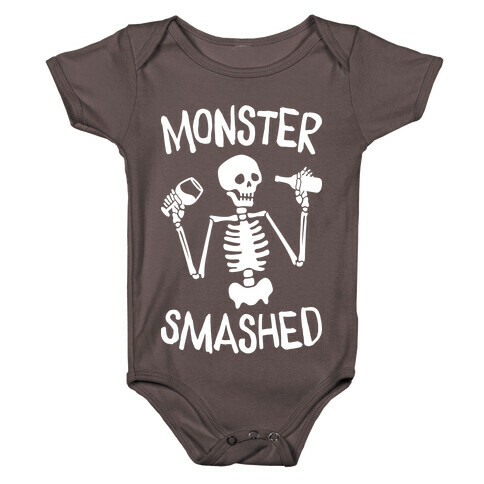Monster Smashed (White) Baby One-Piece