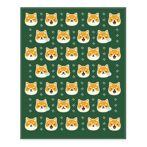 Shiba Inu Stickers Stickers and Decal Sheet