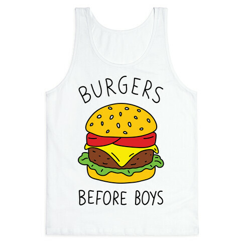 Burgers Before Boys Tank Top