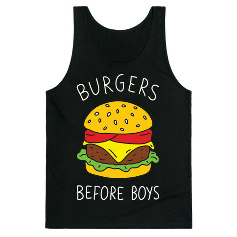 Burgers Before Boys Tank Top