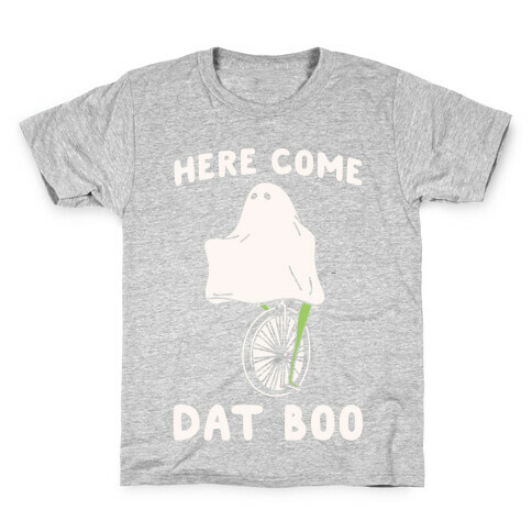 Here Come Dat Boo White Print Kids T-Shirt