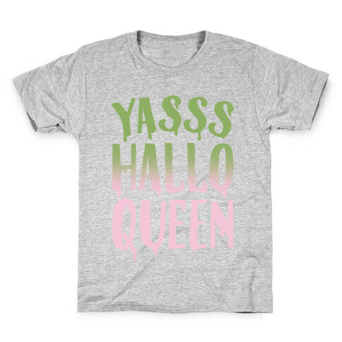 Yasss Halloqueen White Print Kids T-Shirt