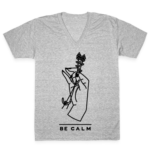 Be Calm V-Neck Tee Shirt