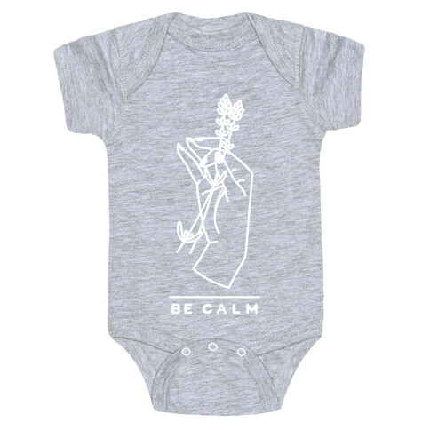 Be Calm White Baby One-Piece