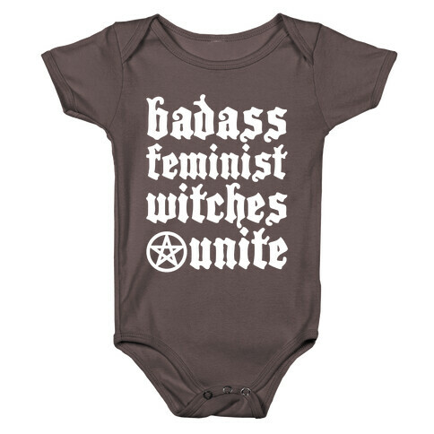 Badass Feminist Witches Unite Baby One-Piece