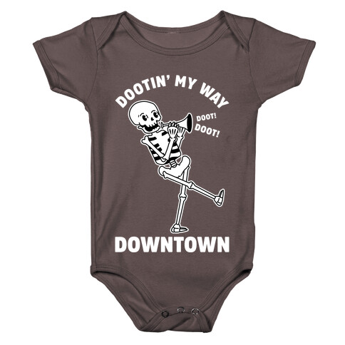 Dootn' My Way Down Town White Baby One-Piece