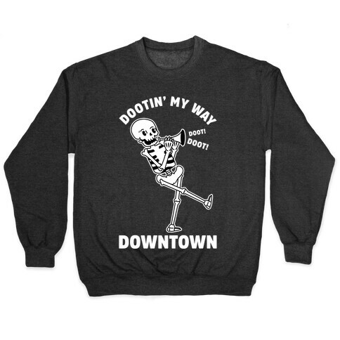 Dootn' My Way Down Town White Pullover