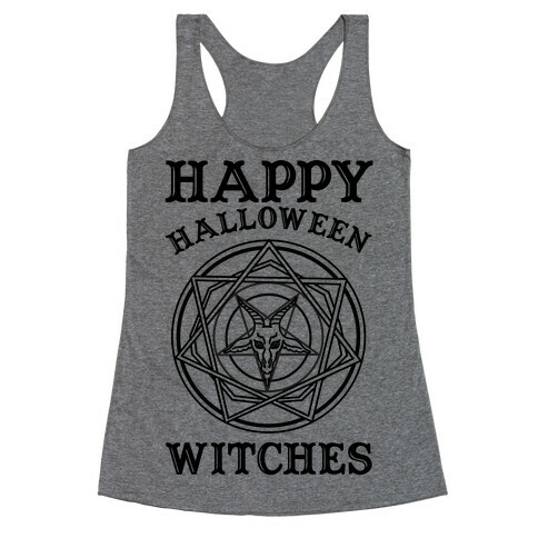 Happy Halloween Witches Racerback Tank Top