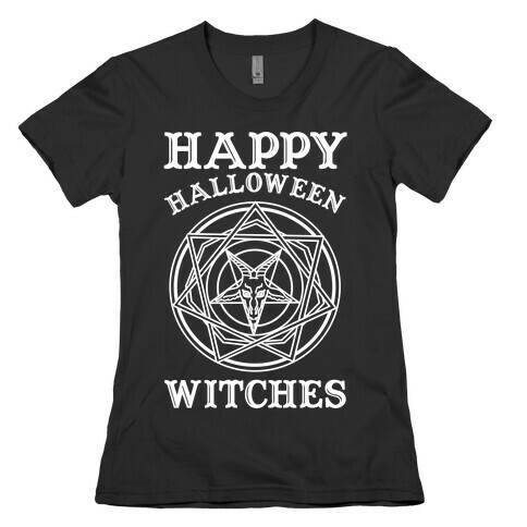 Happy Halloween Witches Womens T-Shirt