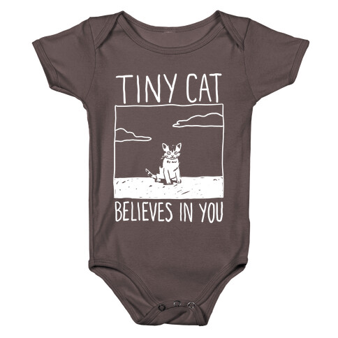 Tiny Cat Believes In You Baby One-Piece