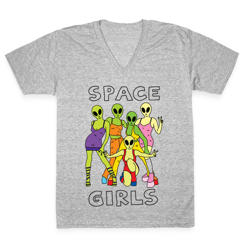 Space Girls V-Neck Tee Shirt