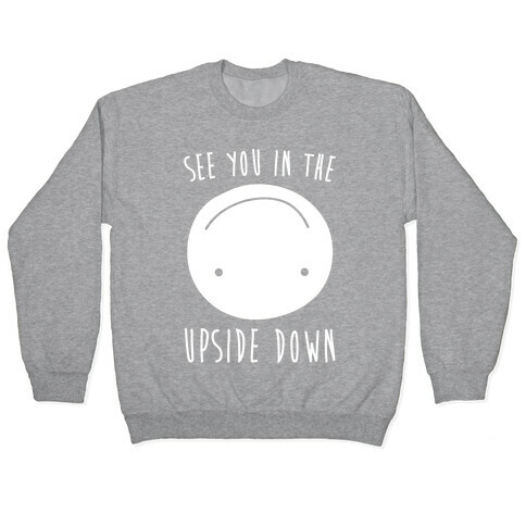 See You In The Upside Down White Print Pullover