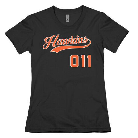 Hawkins Baseball (White) Womens T-Shirt