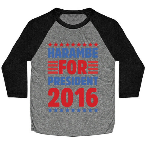 Harambe For President 2016 Baseball Tee
