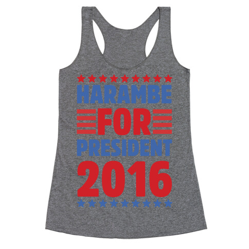 Harambe For President 2016 Racerback Tank Top