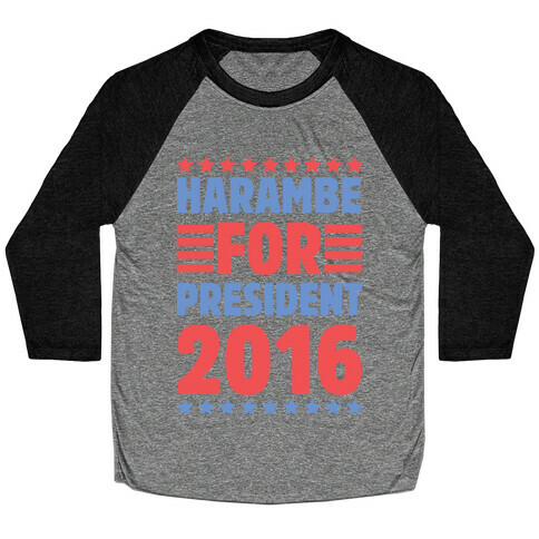 Harambe For President 2016 Baseball Tee