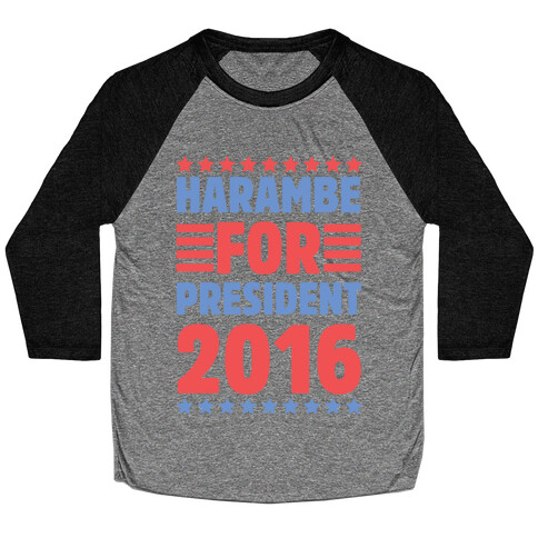 Harambe For President 2016 Baseball Tee