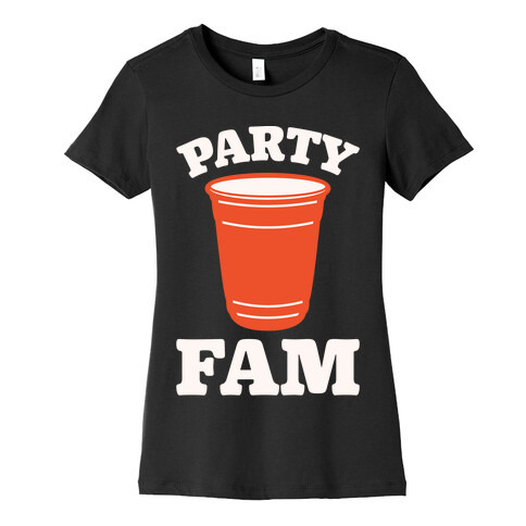 Party Fam White Print Womens T-Shirt