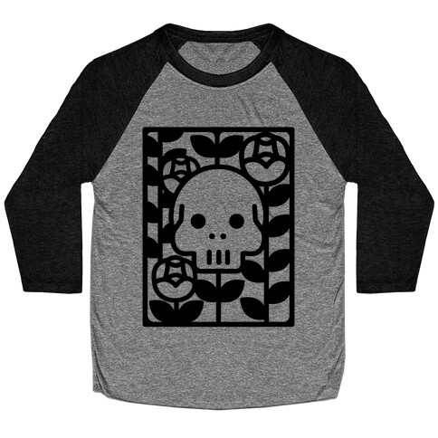 Flower Skull Baseball Tee