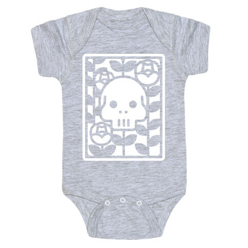 Flower Skull White Baby One-Piece