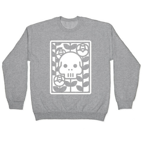 Flower Skull White Pullover